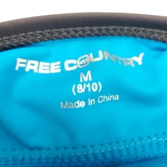 New Free Country Blue Blk Cinch Side Swim Sz 8-10 - Picture 7 of 11
